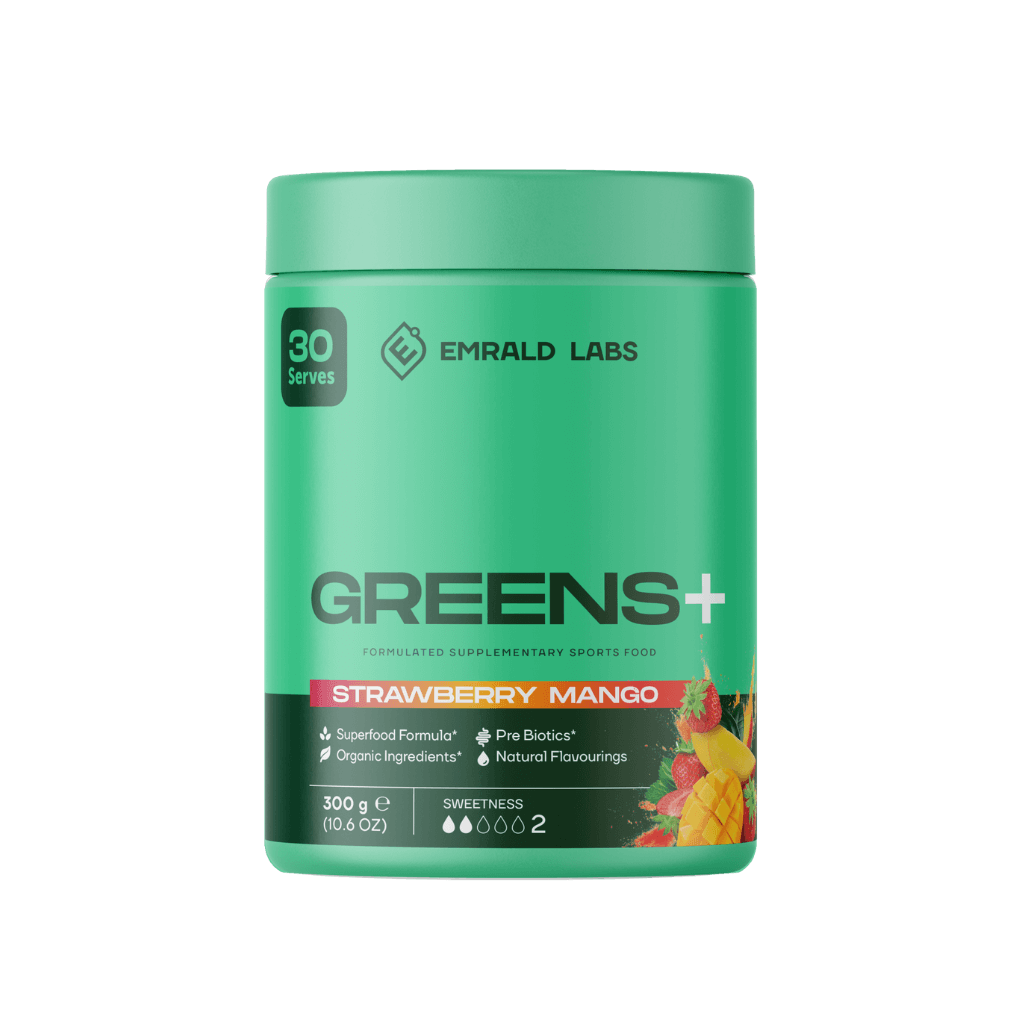 Greens+ & Greens+ Emrald Labs Greens supplements 30 Serves Strawberry Mango